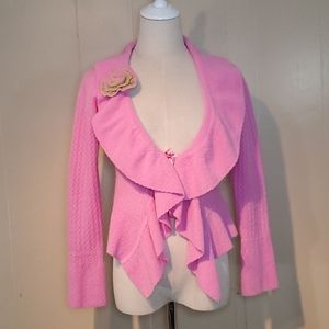 Pointellla Pink & Green 100% Cashmere Sweater